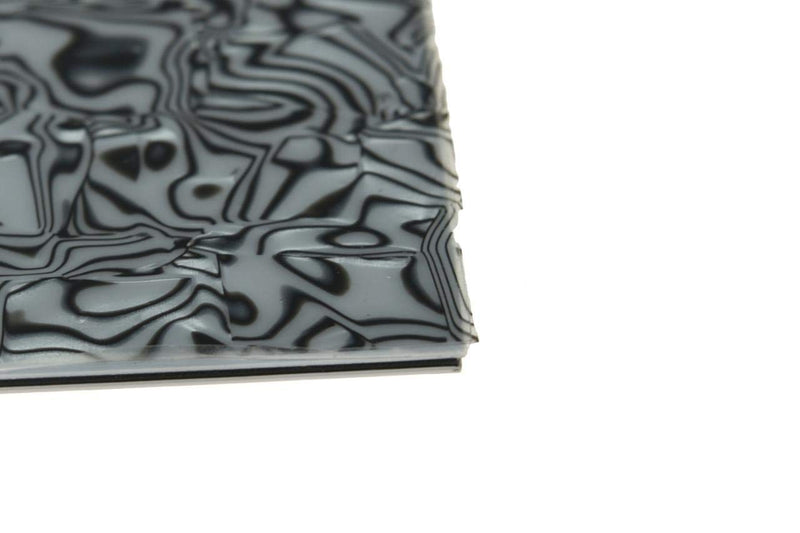 Dopro Blank Guitar Bass Pickguard Material Scratch Plate Material Sheet 290x433mm Black/White Shell