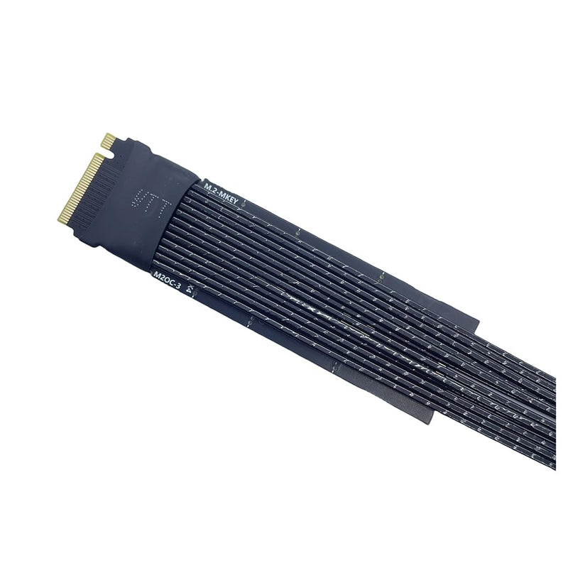 JMT M.2 NVMe M Key to Oculink 4i / SFF8611 Extension Cable PCIe4.0 X4 Gen3 4 Compatible with T10 / SAS-4 SFF-8612 (15cm) 15cm