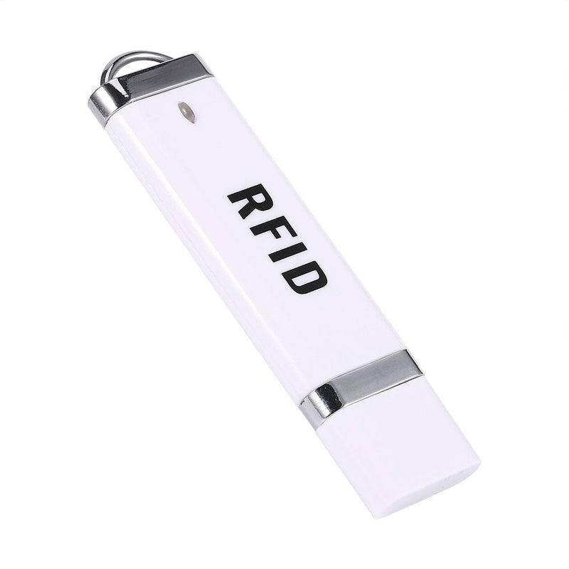 Zer one 125KHz Portable RFID Reader, U Disk Shape ID Card Reader Non-Contact USB Interface Reader Plug&Play for Win XP/Win10/Liunx/Vista/Android-White