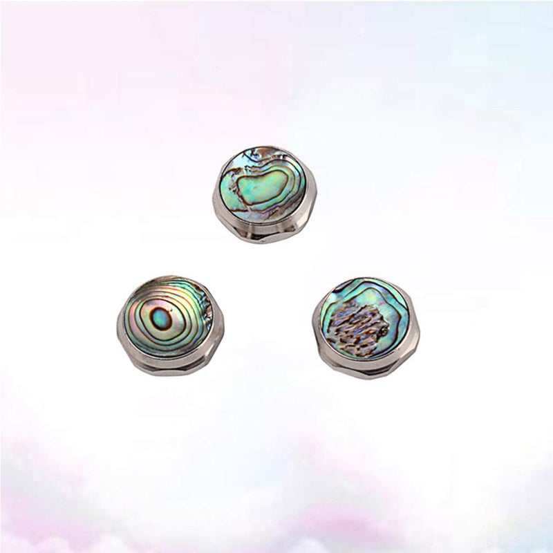 SUPVOX Abalone Button Set for Trumpet - 3Pcs Metal Finger Buttons Replacement - Durable and Craftsmanship for Trumpet Instrument Lovers