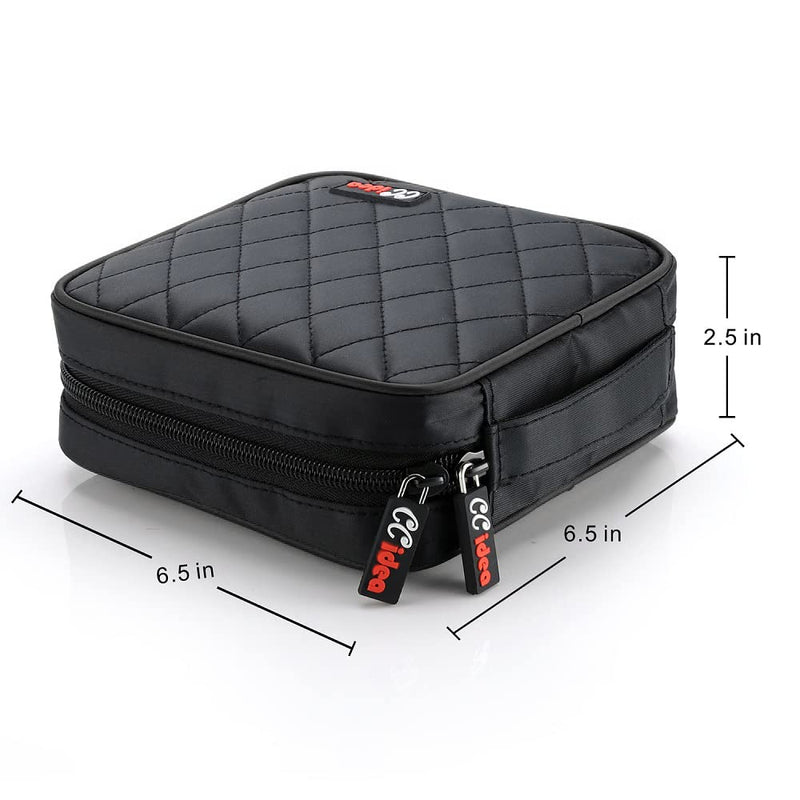 CCidea 40 Capacity CD/DVD Case Holder Portable Wallet Disc Storage Binder for Car, Home,Travel Carrying Organizer (Black) Specials Black
