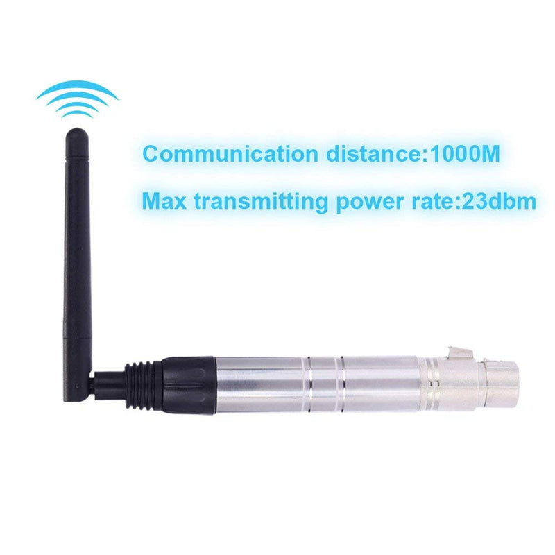Lixada DMX512 DMX Dfi DJ 2.4G Wireless Receiver with Adapter Antenna Lighting Controller 23DBM High Power 1000M Ultra Long Distance for LED Stage PAR Effect Lamp dmx 512 receiver