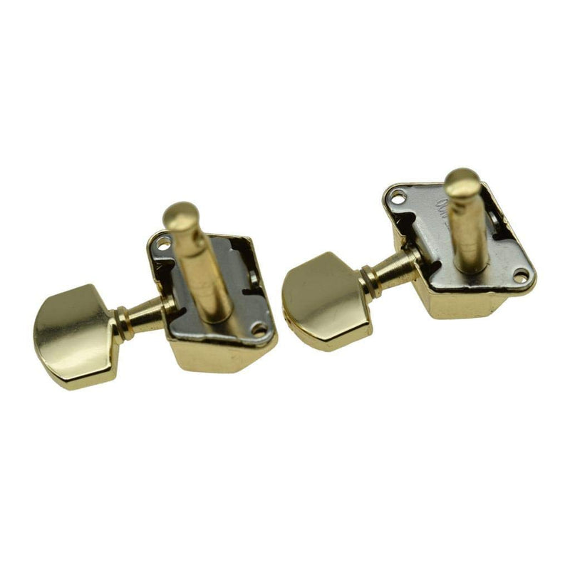 [AUSTRALIA] - KAISH 6 Inline Semi-Closed Guitar Tuning Keys Pegs Guitar Tuners Machine Heads for Electric Guitars Gold 