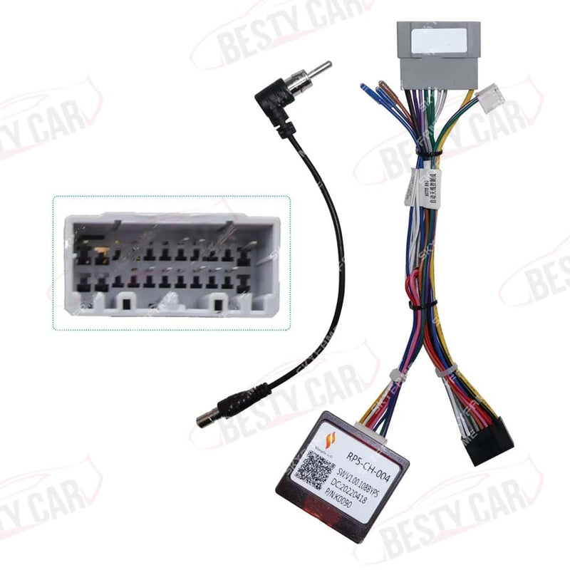 16pin Car Stereo Radio Power Retrofit Wiring Harness Adatper fits for Chrysler 300C Dodge Jeep Compass Patriot Commander Grand Cherokee Wrangle