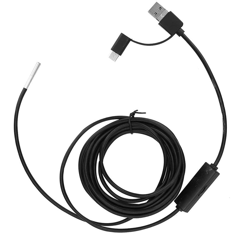 BOROCO 720p HD Endoscope Camera with Light, Waterproof Endoscope Camera Type-C USB Mobile Phone, Lens High Definition for Smartphone Tablet Device (5 m Snake Cable)