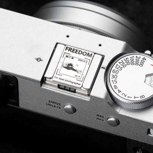 Viewfinder Sunrise Pattern Camera hot Shoe Cover for Fujifilm X100VI X100V XT5 XT4 XT30 XT50 for Nikon ZF DF Z5 Z6 (04-Aluminum Alloy) 04-Aluminum Alloy