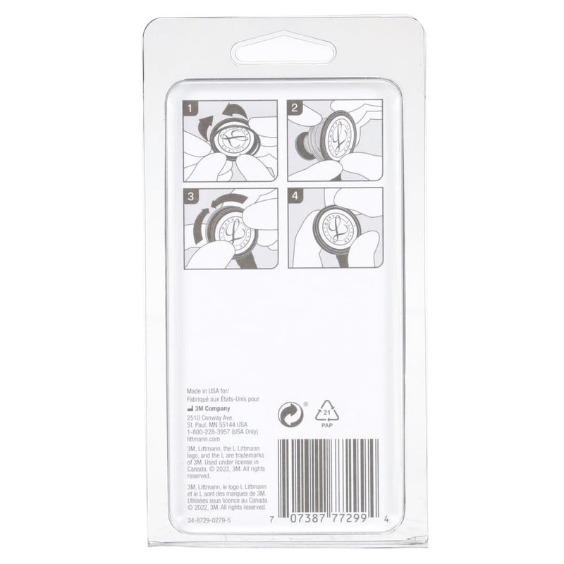 3M Littmann Stethoscope Spare Parts Kit – Classic II Pediatric Diaphragm Assembly, Includes Black & Gray Rim, Floating Diaphragm, 40012