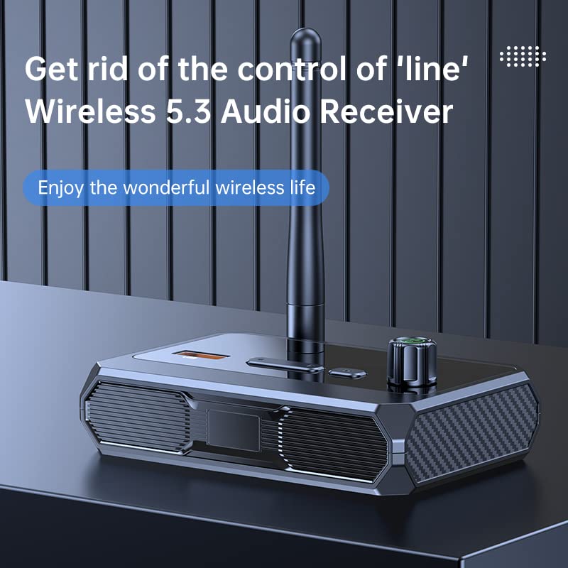 [AUSTRALIA] - VR-robot Bluetooth 5.3 Receiver, RCA Bluetooth Adapter for Home Stereo, Support Optical AUX 3.5mm, RCA Bluetooth Receiver Adapter for Stereo Speakers, Home Music Streaming Stereo System 