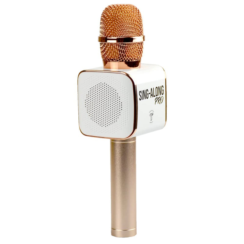 Sing-Along PRO Bluetooth Microphone - Wireless Karaoke Mic for Kids & Adults - Portable Home Karaoke Mic with Stereo Audio (Rose Gold) Rose Gold