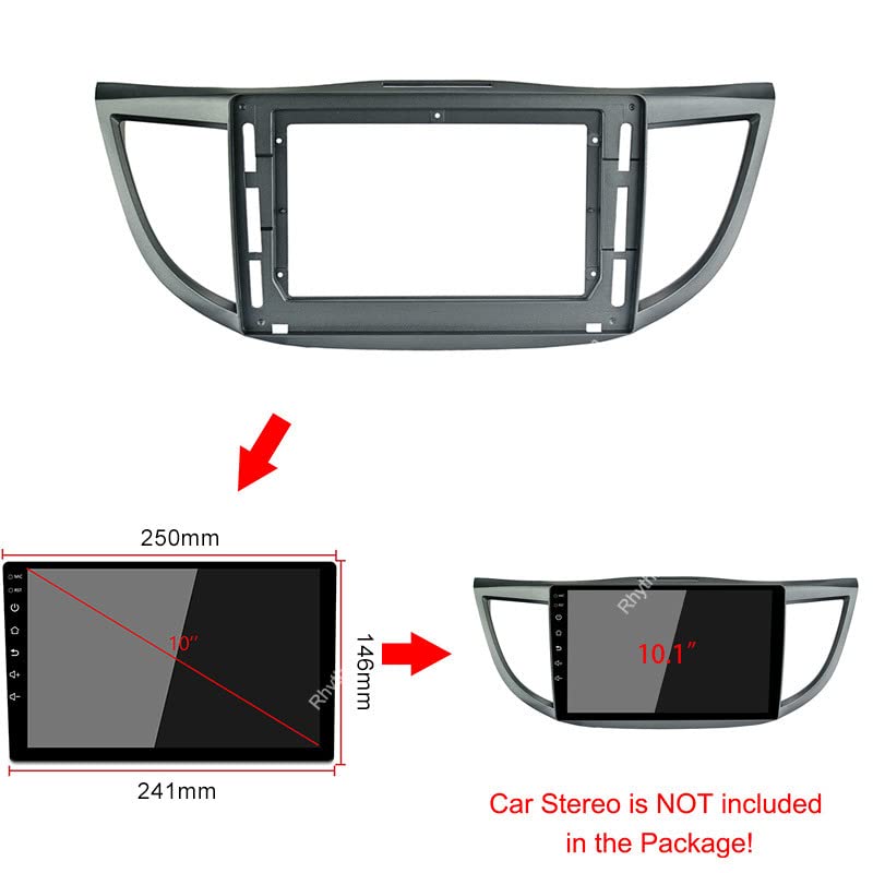 10.1inch 2DIN Installation Dash Kit fits for Honda CRV 2012-2017 Aftermarket Android Car Radio Stereo Mounting Fascia Panel Black-10.1