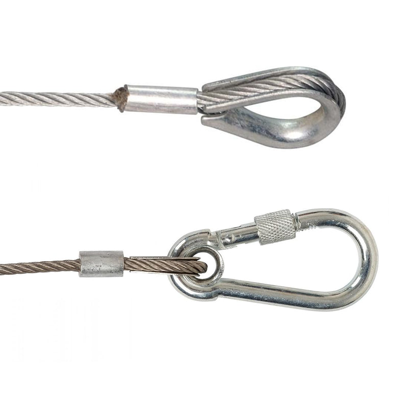 Sarknoah. 0.16″(4mm) Diameter,Longth 24″(60mm) Stage Lighting Stainless Steel Safety Cable With Carabiner Lock Hook. Heavy Duty Fall Protection for Stage Lights, DJ Equipment (1102LB Load),5Packs. Diameter:0.16Inch / Longth：24Inch 