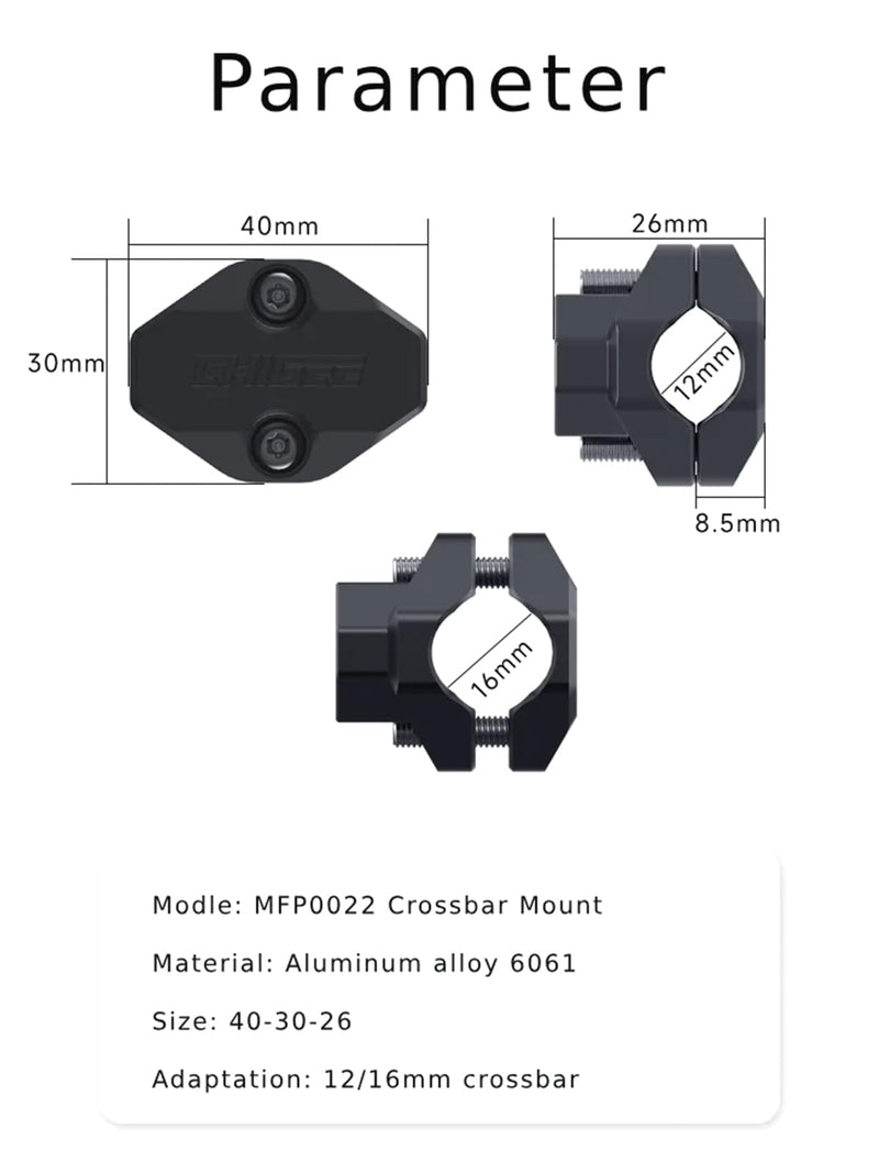 MFP0022 Crossbar Mount (Φ12~Φ16mm) for CHIGEE AIO-5 Series AIO-5 LITE AIO-5 PLAY AIO-5 PLAY