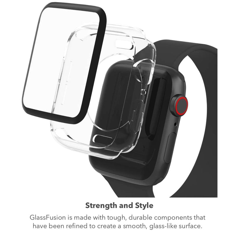 ZAGG Invisbleshield Glass Fusion 360 Screen Protector for Apple Watch Series 7 and Series 8, (45mm) - Engineered Hybrid Glass - Clear 45mm