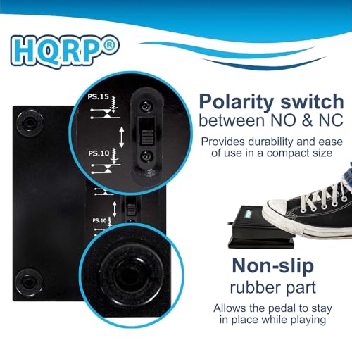 HQRP Sustain Pedal Foot Switch Style + HQRP AC Adapter Compatible with Yamaha DGX-202 DGX-220 DGX-230 DGX-520 DGX-530 DGX-620 DGX-640 Keyboards