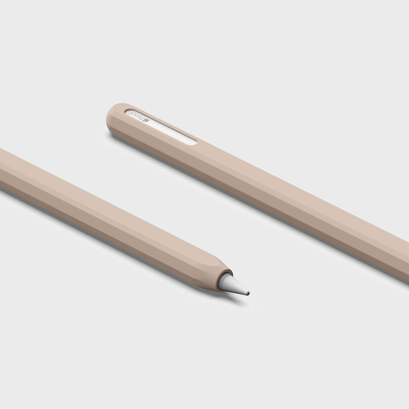 UPPERCASE NimbleSleeve Premium Silicone Case Holder Protective Cover Sleeve for iPad Apple Pencil 2nd Generation Only (Beige) Beige
