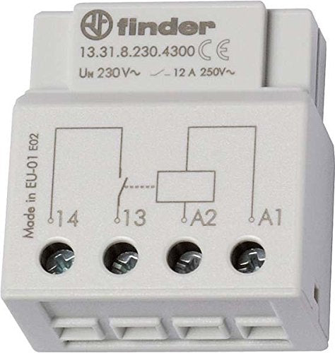 Finder 133182304300PAS Relay for Socket/Behind Control Panel 1 N/O Contact 230 V AC 12 A @ 250 V AC