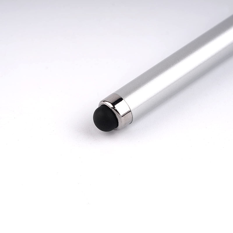 Metal multi-function pen, touch screen stylus, flashlight with white light, infrared, creative Christmas and birthday gifts (1 Silver)