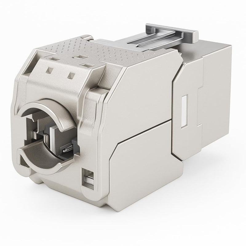 1x CAT 7 Keystone Network Module RJ45 - High Speed Keystone Female Tool-Free Assembly, 10Gbps, STP Shielded, Gold Plated Contacts, Compatible with AWG 22-26 & Patch Panel/Network Sockets 1 Stück