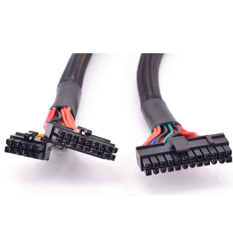 24 Pin ATX Cable for Corsair SFX RMX RMi SF HX Series PSUs, 18 Pin + 10 Pin to 24 Pin ATX PSU Power Adapter Sleeved 24.8-inch(63cm), Black