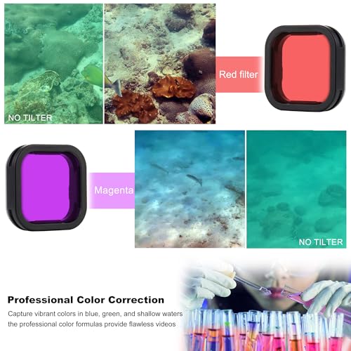 GEPULY CPL ND Snorkel Red Filter for GoPro Hero 13 Black Camera Directly