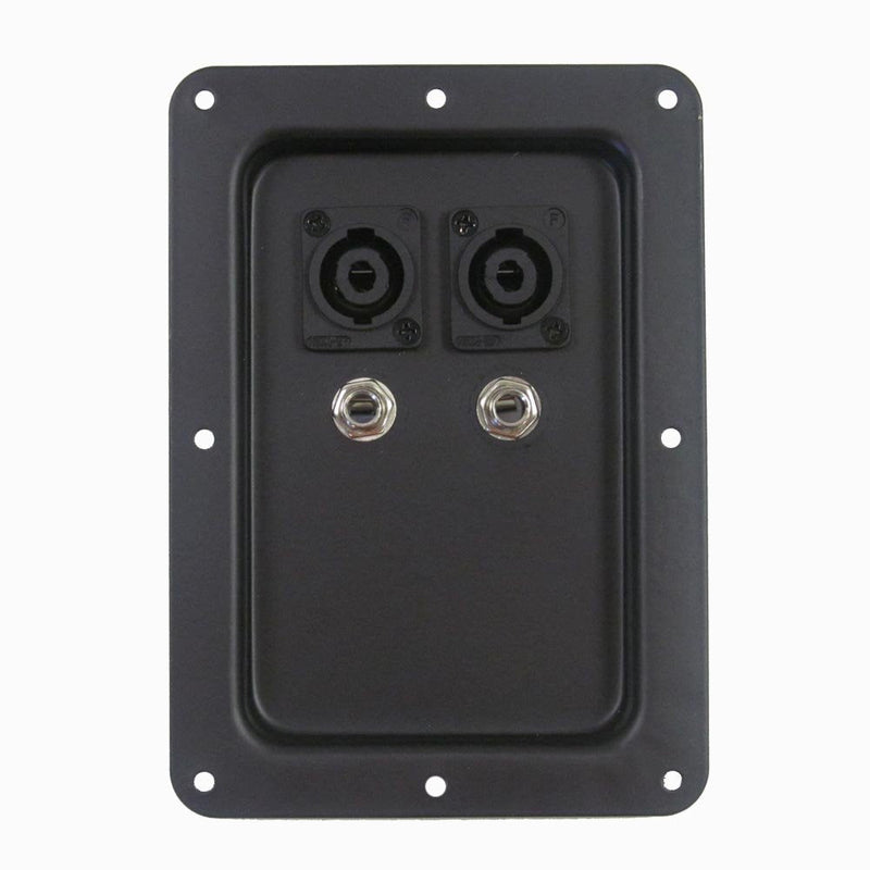 Seismic Audio - Pair of Jack Plates with Dual Speakon and Dual 1/4" PA/DJ Speaker Cabinet