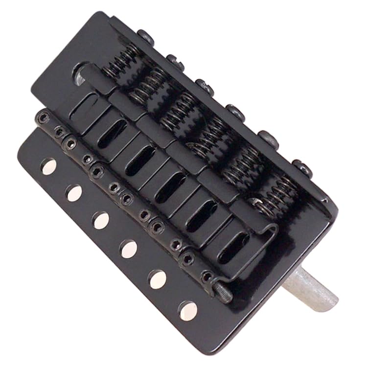 Guitar Tremolo Bridge Set - Strat Tremolo System for Fender Stratocaster/Squier Electric Guitar, American Standard Replacement (Black) Black
