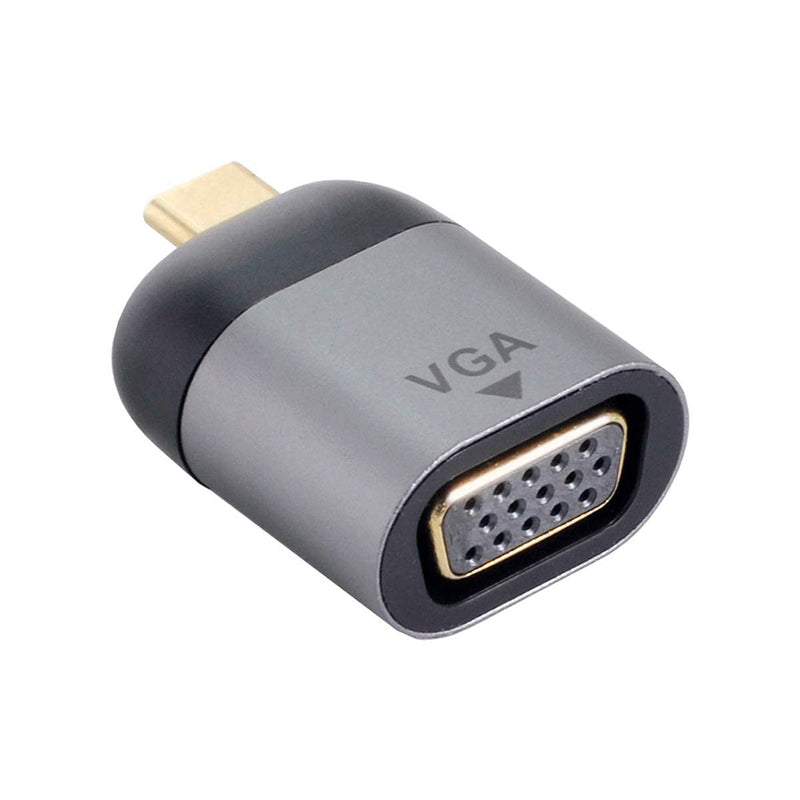 CY USB C to VGA Adapter VGA to USB Type C Cable Monitor Adapter for Tablet Phone Laptop 1080p 60hz Silver - VGA