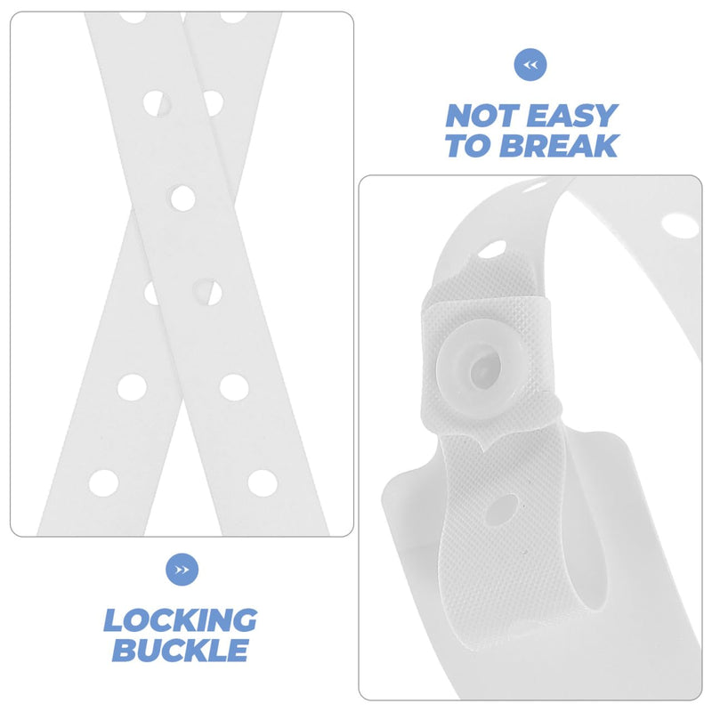 WRITWAA Pack of 100 Medical Disposable Wristbands, Empty Bracelets, ID Bracelets, ID Safety Bracelets, Hospital Accessories, White PVC