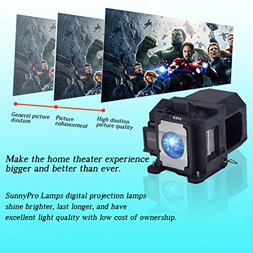 SunnyPro V13H010L57 Projector Lamp ELPLP57 Compatible for Epson BrightLink 450WI Brightlink 455Wi BrightLink 455WI-T EB-450WI EB-455WI EB-460 EB-460i EB-465i H318A H343A Powerlite 450W Powerlite 460