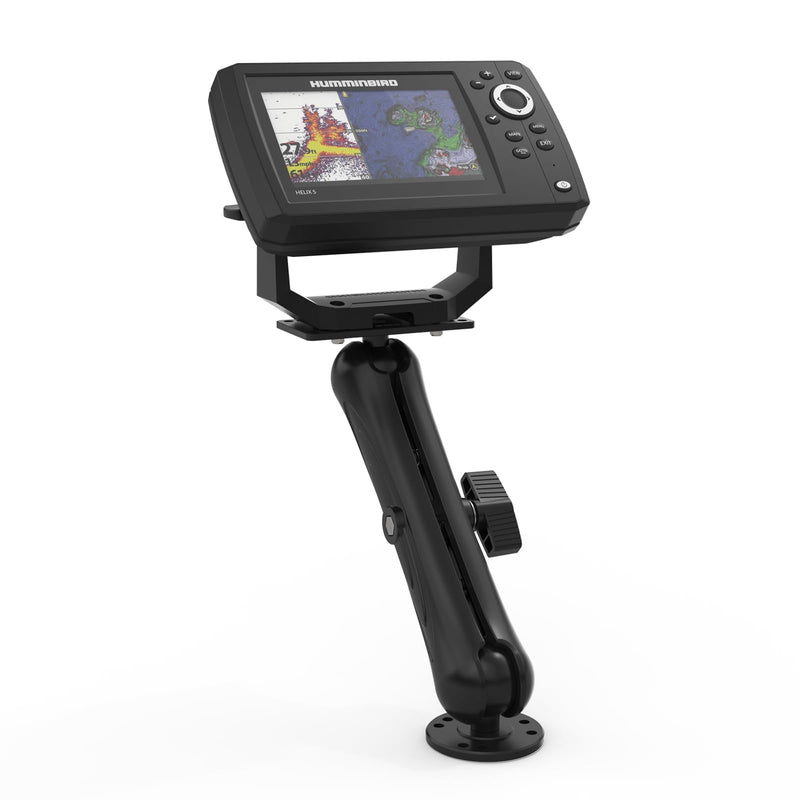 Aluminum Alloy Fish Finder Mount with 1.5"/ C Size Ball Compatible with Humminbird Helix 5/7 Series,9.3" Long Arm Marine Electronic Depth Mount for Boat/Kayak/Fishing Mounting Plate Accessories