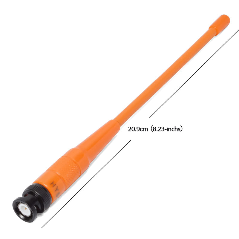 [AUSTRALIA] - HYS BNC HT Antenna, 144/440 MHz Dual-Band High Gain Handheld Antenna for ICOM IC-V9 Motorola HT440 CP500 Uniden Bearcat Whistler VHF/UHF Ham Radio (Pack of 2) Orange 2pcs 
