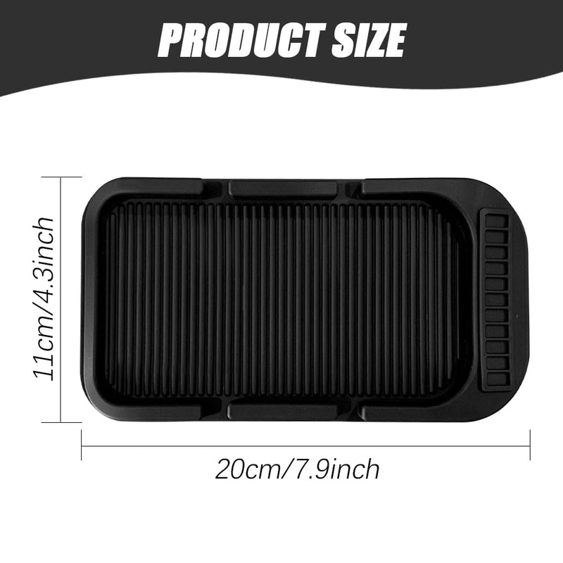 [AUSTRALIA] - Car Dashboard Cell Phone Holder, Dash Board Cover Mat, Silicone Anti-Slip Pad Mat with Number Plate for Placing Phone Keychains, Car Accessories Interior Universal for Most Cars Black 
