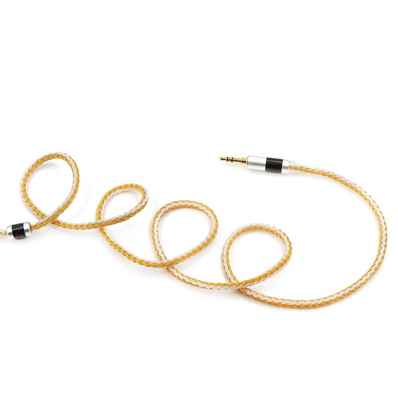 Linsoul KZ ZS10 Pro in Ear Earphones(Without Mic, Glare Yellow) +Tripowin Zonie 16 Core Cable(Recessed 2pin, 3.5mm, Gold)