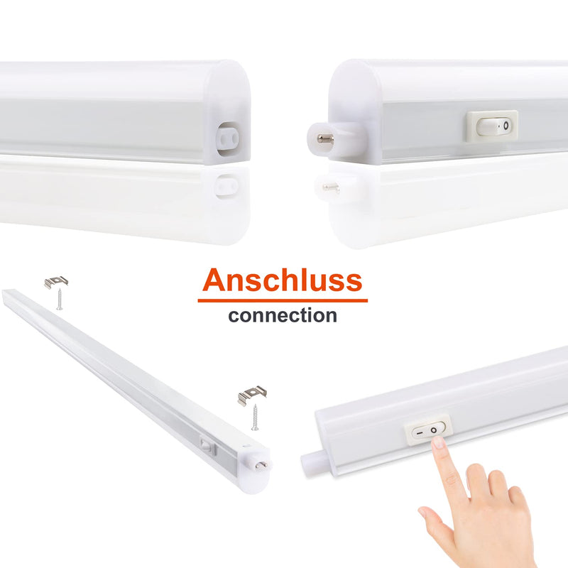 da LIGHT LED Under-Unit Light Kitchen 14 W 87.5 cm 1250 lm 4000 K Neutral White Under-Unit Light Strip Kitchen Lamp Cabinet Lighting Super Bright White for Kitchen Cabinet Expandable with Plug-In 4000 K, Set of 1 87.5cm