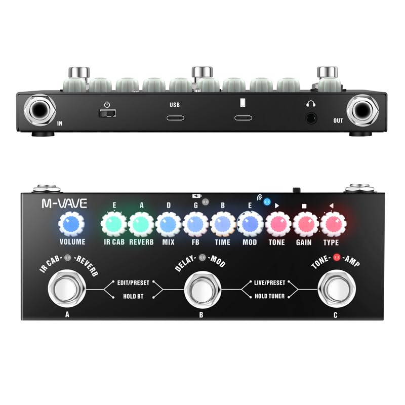 CUBE-BABY Guitar Multi-Effects Pedal with 8 IR Cabinet Simulations, Rechargeable Battery, and Precision Tuner