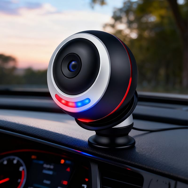 DMS Driver Monitoring System AI Fatigue Warning Device with Face Recognition Alerts for Eye Closing Yawning Smoking Phone Use & Distraction Works for All Vehicles