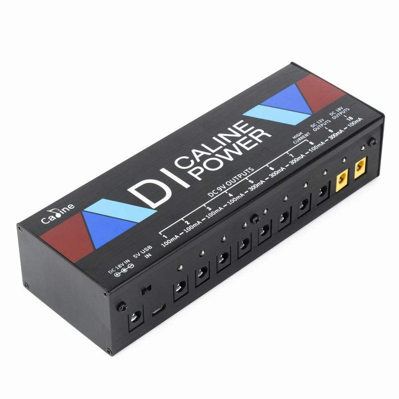 Caline Guitar Pedal Power Supply,DI Box Pedal Board Power Supply,Multi Pedal Power with AUX and USB in