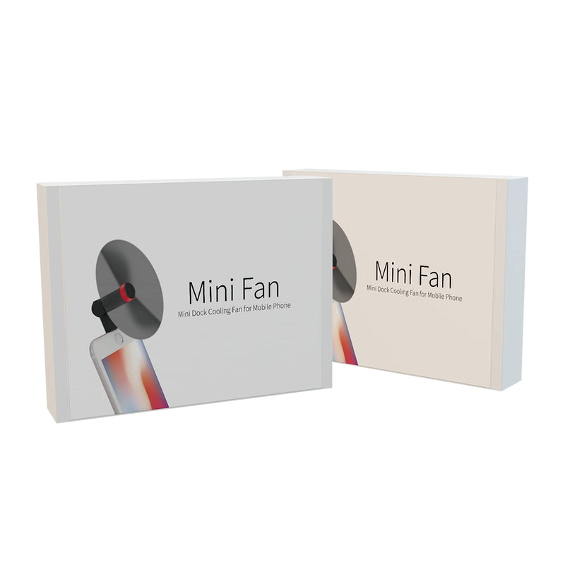 Genuie Fan for iPhone(2 packs) , Mini Fan with 180 Rotating, Strong Wind, Lightweight Compatible for iPhone, iPad, iPod and Any Lighting Devices. Upgraded Version (Black and Rose Red)