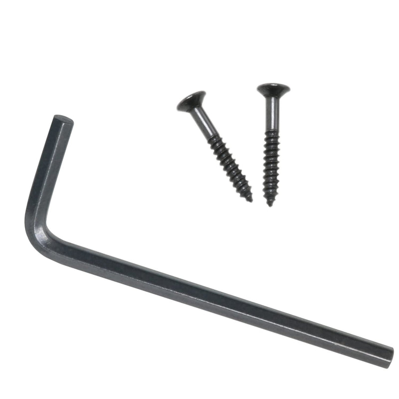 Locking Nut 1Set 43mm Black Guitar Metal String Locking Nut with Mounting Screws and Wrench for Electric Guitar Parts