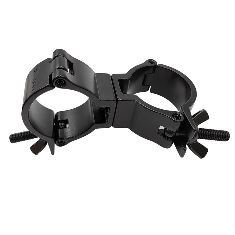 2 Inch Dual Truss Swivel Coupler Fit For 1.89-2inch OD Pipe Heavy Duty Aluminum Alloy 220 LBs Stage Lighting Clamp 2Pack Black