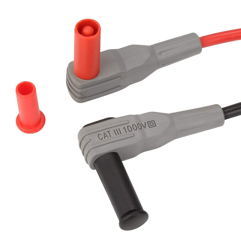 Multimeter Probe Test Cable, P1033 4 mm Test Leads, Banana Plug Test Lead, Angle to Straight Multimeter Wire Cable, Test Leads for Multimeter