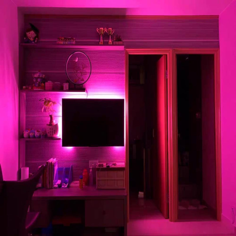 EverBright Pink Led Neon Strip Lights 12V Indoor Outdoor Rope Silicone 16.4Ft 600SMD Waterproof Flexible for Signboard Kitchen Bedroom Bar Home Building Party Events Decoration(No Power Adapter)