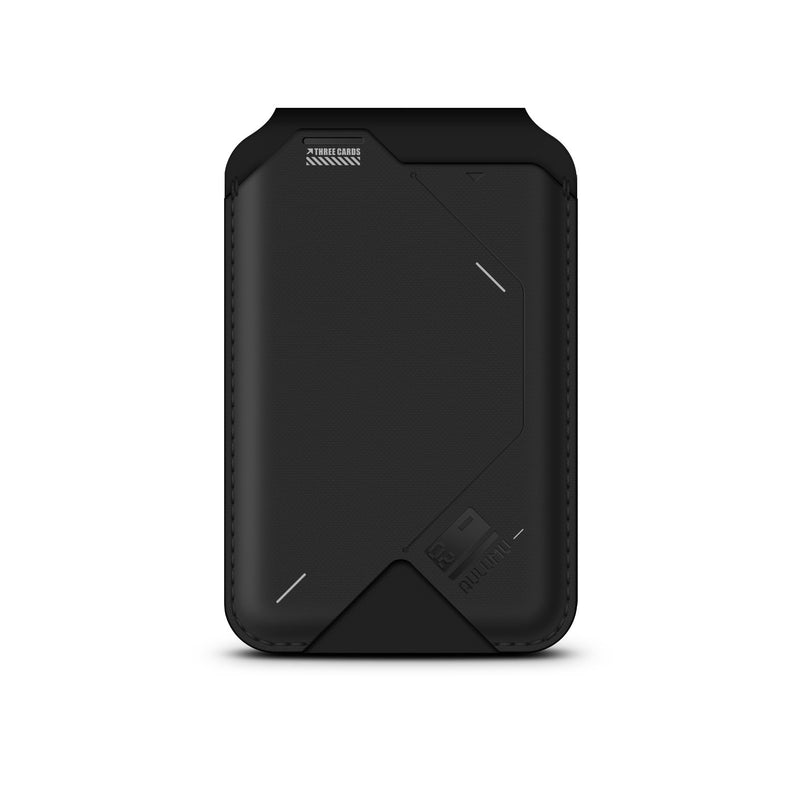 Aulumu G02 [2-in-1] Magnetic Wallet &Stand, Compatible with MagSafe, Adjustable Stand, Open ID Window, Magnetic Phone Wallet Stick on for iPhone 14/13/12 Series Black 【2nd Generation】 NEW