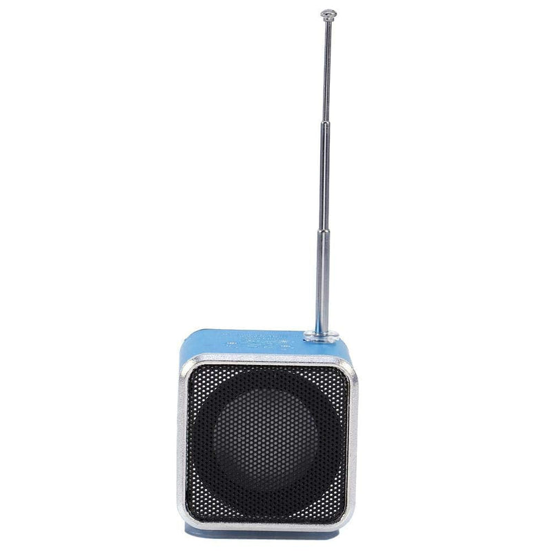 Yoidesu TD-V26 Portable Mini Speaker Music Player FM Radio Battery Powered Mini Digital Display Screen Speaker Music Player for Computer&Cell Phone Support TF Card and U Disk (Blue)