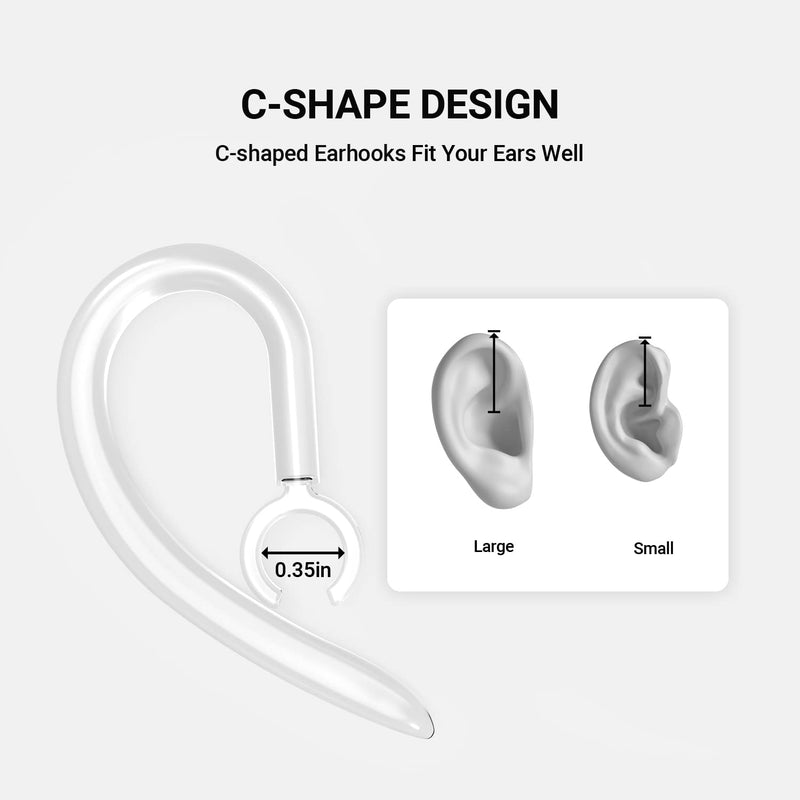 Timekettle Accessories for WT2 Edge/W3 Translator Earbuds, Including 1 Pair of Silicone Ear Hooks, 3 Pairs of Earmuffs, and 1 Carry Bag