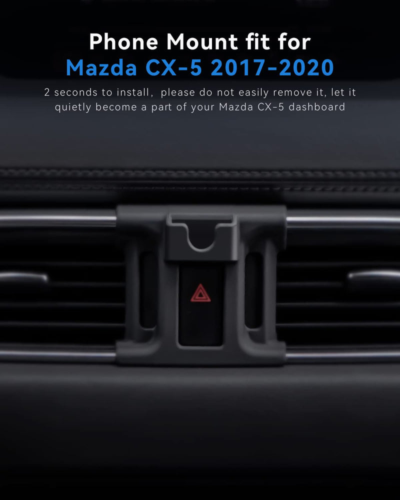 BEHAVE Phone Holder fit for cx5 Mazda,Adjustable Air Vent Phone Holder,Mazda Car Holds Mount fit for Cx-5 2017-2024,Car Phone Mount for Smartphone,Note:not fit for 2016 CX-5 Black,Gravity