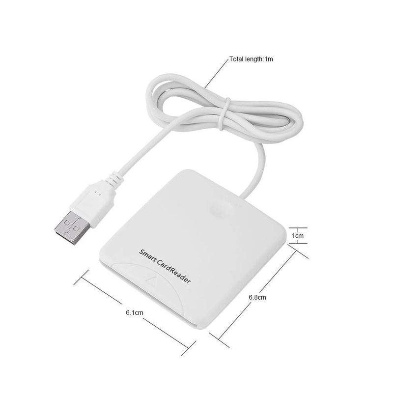 USB Smart Chip Reader,Portable USB Credit Card Reader,Full Speed Smart IC Mobile Bank Credit Card Readers for Supports Windows 98/me/2000/xp/vista/Win7(32bit&64bit), Mac OS X, Linux or Above System