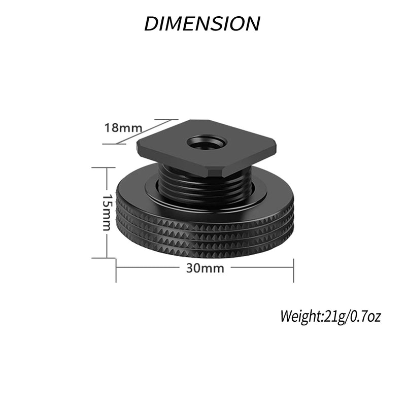 [AUSTRALIA] - [2 Packs]- Atmoshue 1/4" Female Thread to Hot Shoe Adapter, Hot Shoe Mount Adapter with 1/4 to 1/4" Male Screw Adapter for Magic Arm, Monitor, Video Light 