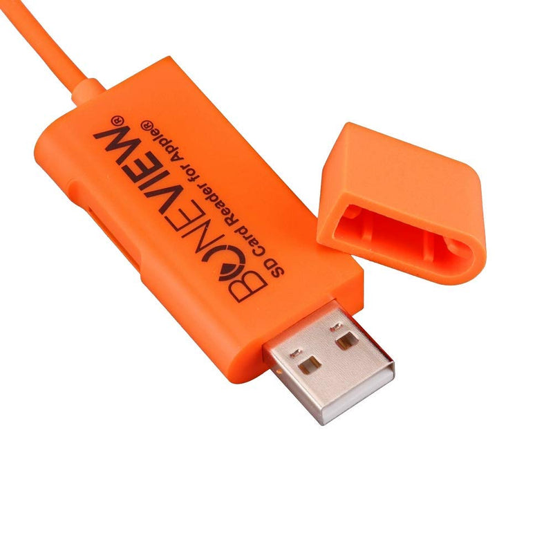 Trail Camera Viewer for iPhone, Corded SD Memory Card Reader Plays Video & Photo on All Latest Apple iOS iPad and iPhone Models