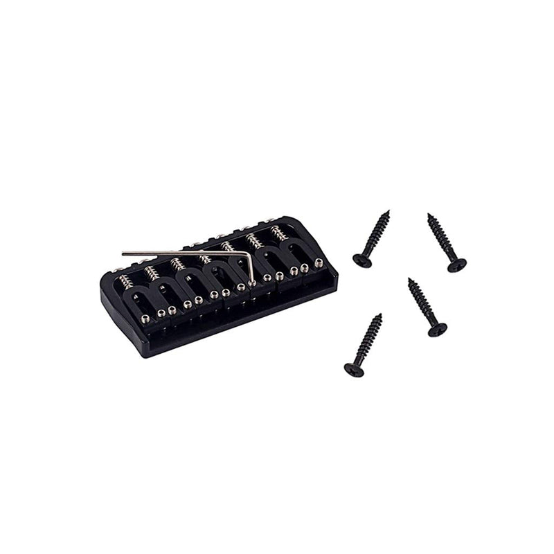 [AUSTRALIA] - Alnicov Electric Guitar 7 String Saddle Bridge，for Guitar Hardtail Bridges Replacement Part Black 